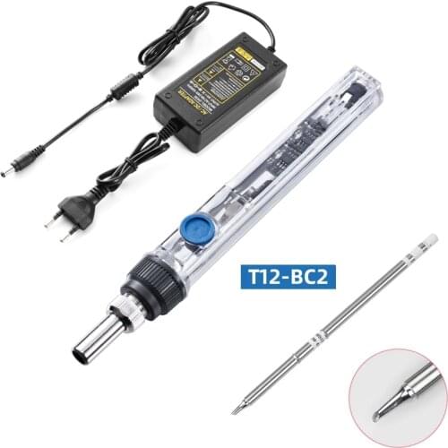 T12 soldering iron portable Bga rework station mini electric soldering iron DC12-24V 72w adjustable temperature welding tool