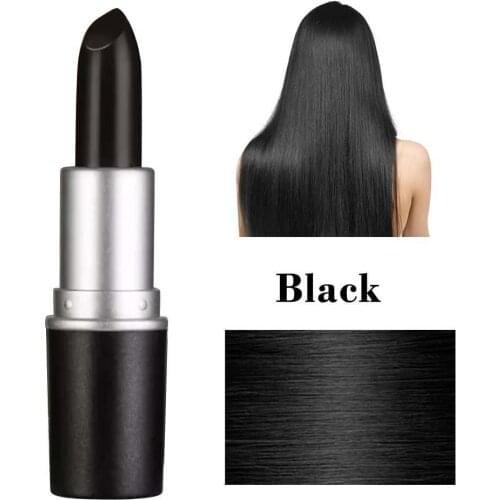 Lipstick Shape Hair Color Dyeing Pen Pure Plant Hair Stick Temporary Hair Dye For Covering White Hair Creme Para Cabelo Color