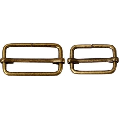 20PCS Metal Tri Glide Slide Buckles Center Bar Adjuster Buckle for Leather Craft Bag Strap Belt Webbing 25/32/38mm Belt Buckle