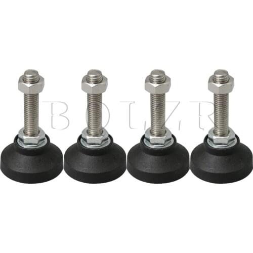 BQLZR 4x Adjustable Furniture Glides 50mm Dia Table Desk Leveling Foot M12x50mm
