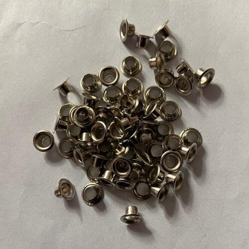 Silver eyelet and Eyelet Punch Die Tool Set Metal button for Leathercraft Clothing Shoes Belt Bag Grommet 500pcs