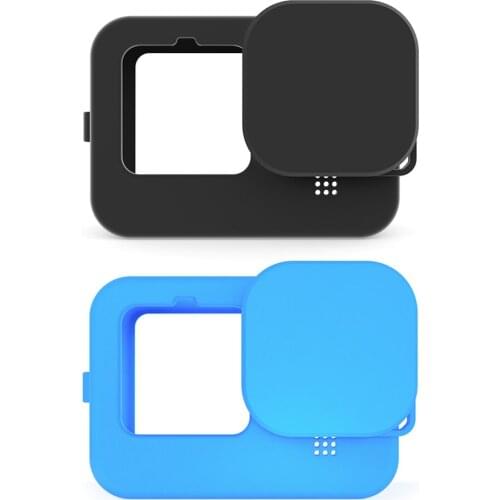 Silicone Case for GoPro Hero 9 Black Protective Shell Cover + Lens Cap