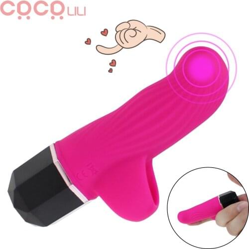 Finger Sleeve Vibrator Silicone Clitoral Stimulator 12 Modes Female Vagina Clitoris Massager Rechargeable Sex Toys for Women