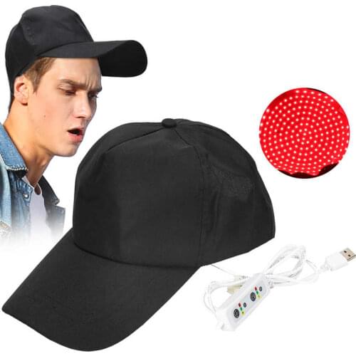 USB Hair Growth Hat Oil Control Hair Loss Treatment Therapy Instrument 208 Emission Head Hair Loss Therapy Hat