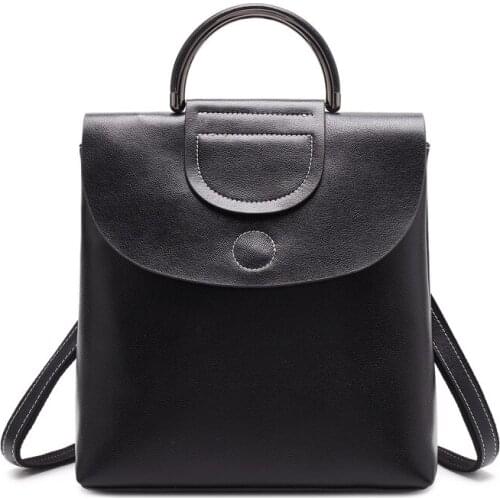 Womens bag 2021 new shoulder bag handbags casual soft leather travel backpack fashion bag