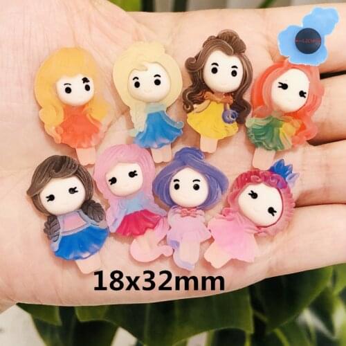 1pcs Pretty Princess Girls Resin Shoes Accessories Shoe Decorations Fit Backpack Croc Jibz Charm Kids Birthday Present