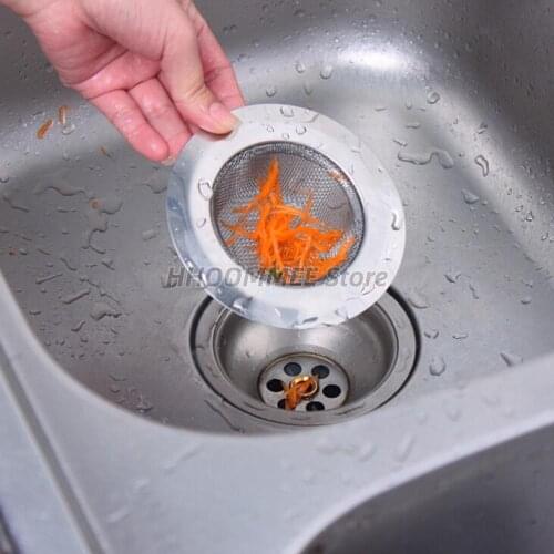 1Pcs Kitchen Sink Strainer Hole Drain Filter Trap Metal Sink Strainer Stainless Steel Bath Sink Drain Waste Screen