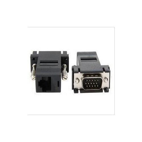 20pcs/lot Free shipping VGA male Video Extender to CAT5 CAT6 RJ45 Cable Adapter