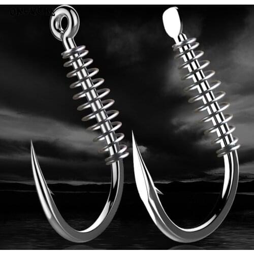 20pcs/pack Fishooks High-carbon Steel Spring Barbed Fishing Hooks Sharp Tip Flattened Body Fishhook Fresh Water Fish Hook 5#-14