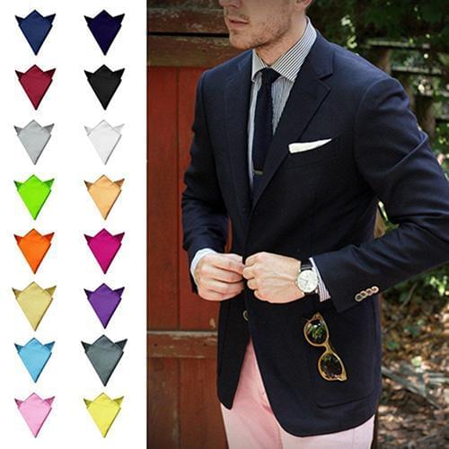 2020 Fashion Luxury Solid Colors Hankerchief Scarves Men Handkerchief Pocket Square for Wedding Party Chest Towel