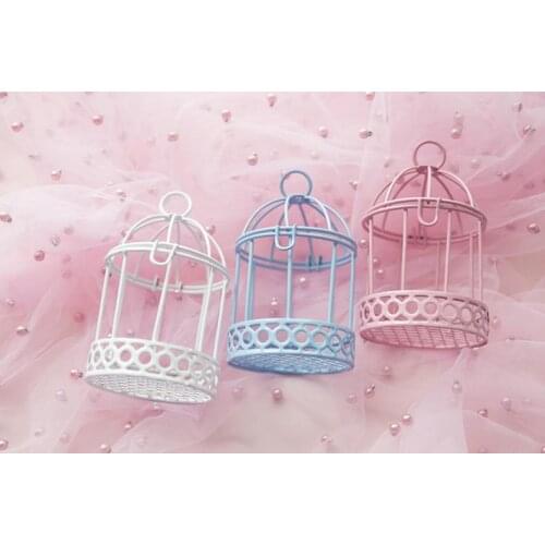 50pcs European Creative Iron Romantic Bird Cage Wedding Candy Box Wedding Favor and Gifts Party Decoration SN204