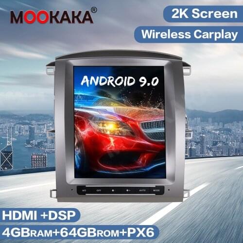 Android 9 64G Tesla Style Car Multimedia Player GPS Navigation For Toyota Land Cruiser 100 LC100 Car Radio Auto Stereo Head Unit