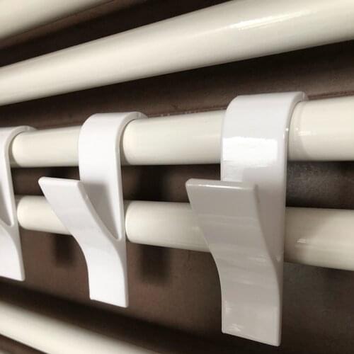 White Hanger for Railing Heated Hook up Towel Radiator Rail Clothes Hanger Bath Hook Holder Percha Plegable Scarf Hanger Hook-up