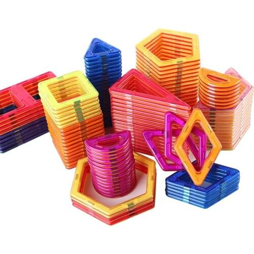 1pcs Big Size Magnetic Blocks Designer Construction Set Model Building Toy Plastic Magnetic Blocks juguetes para niños