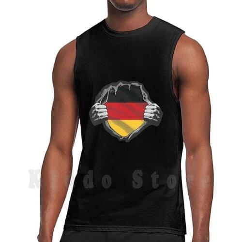 Great Germany Tank Tops Vest 100% Cotton Germany German Europe Flag Oktoberfest Berlin Black Eu Euro Red Bavaria