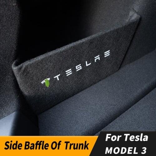 Car Trunk Side Storage Organizer Board Storage Partition Plate Sides Rear Trunk Partition Tail Box Accessories For Tesla Model 3