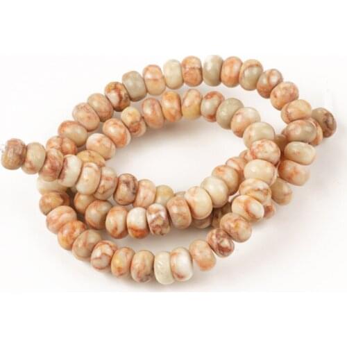 Wholesale Red Picasso Flat Round Beads Natural Stone Round Loose Beads 5-8mm for Jewelry Making Accessories Bracelet DIY