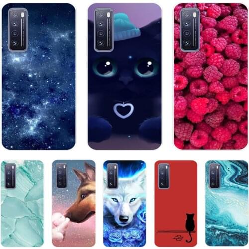 For Huawei Nova 7 SE Case 2020 New fashion Cute Painted Soft TPU Silicone Back Cover For Huawei Nova7 Pro Nova 7SE Phone Cases
