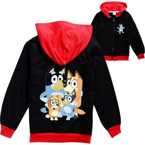 Blueye Girl Baby Kid Full Print Long Sleeve Zipper Hoodie Child Fashion Sweatshirt Tops Home Outerwear Coat Clothing Fall Tops
