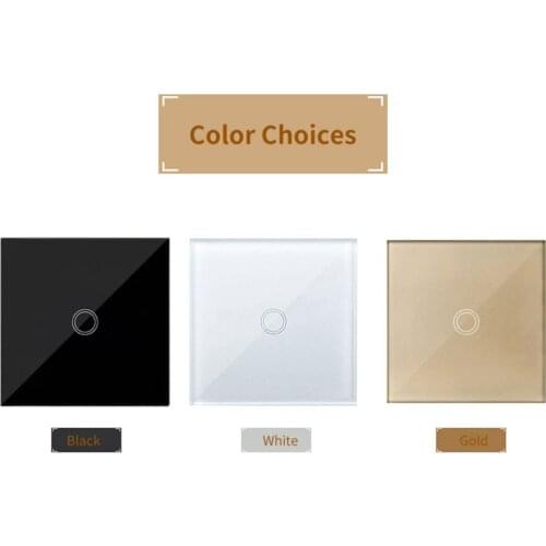 EU Switch Remote Control Wall Touch Light Switch Wireless Light Panel On/Off Sensor 1 Gang RF433 240V Smart Controller