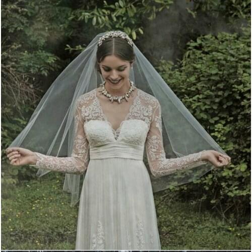 2M 3M 5M Elegant Wedding Accessories 3 Meters 1 Layer Wedding Veil White Ivory Simple Bridal Veil No Comb Wedding Veil Hot Sale