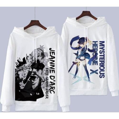 Anime Fate Grand Order Cosplay T Shirt Joan of Arc Saber Archer Lancer Hoodies Winter Autumn Fleece Sweatshirts Casual Pullover