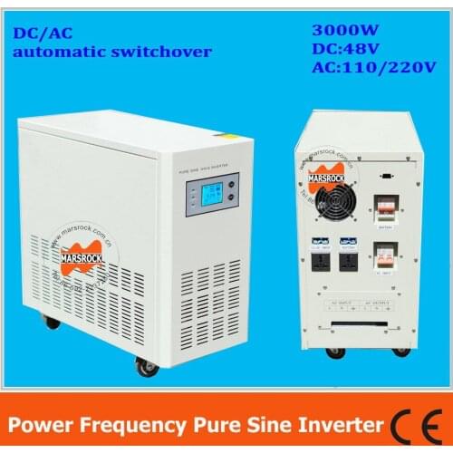 Power frequency 3000W pure sine wave solar inverter with charger DC48V to AC110V220V LCD AC by Pass AVR