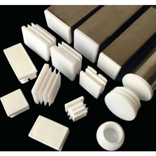 4pcs white Plastic Pipe hole plug table stool chair leg end cap dust Cover socks non slip furniture feet pads floor protector