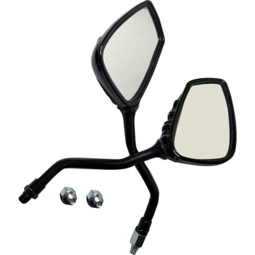 Left Right Universal Motorcycle Chrome Skeleton Skull Style Hand Claw Side Rear View Mirrors 10mm Easy To Install