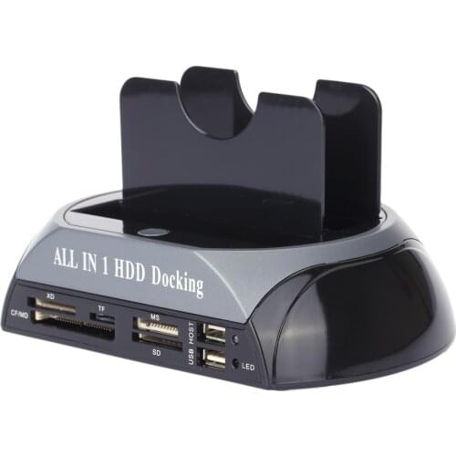 Multifunctional Hard Disk Base 2.5/3.5 inch IDE/SATA Mobile Hard Disk Base Dual-bay HDD Docking Station EU Plug UK Plug US Plug