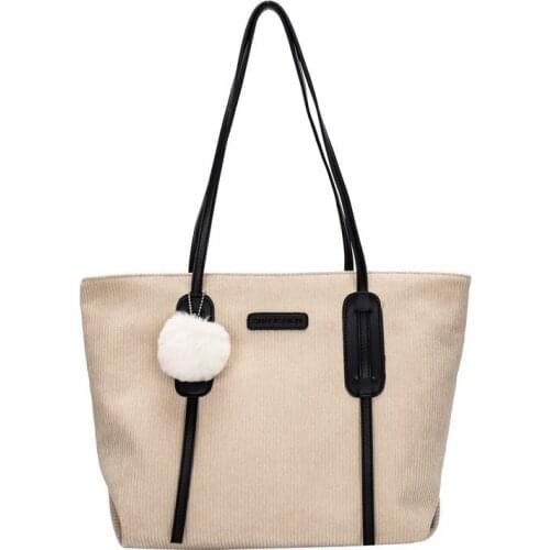 New Style Flannel handbags Fashion Large-capacity Shoulder bag Ladies canvas Bag Large shopping HandDags Ladies casual Handbags