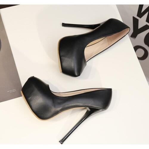 Mens Heels Drag Queen Trans Super High Platform Stiletto Black White Pumps Big Size 41-47 Queer Crossdresser Women Shoes