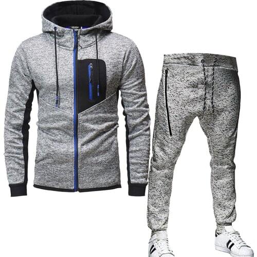 2021 Autumn Winter Fashion Snowflake Contrast Sweatshirts Trousers Set Mens Casual Sports Hooded Hoodies Pants Set Men Tracksuit