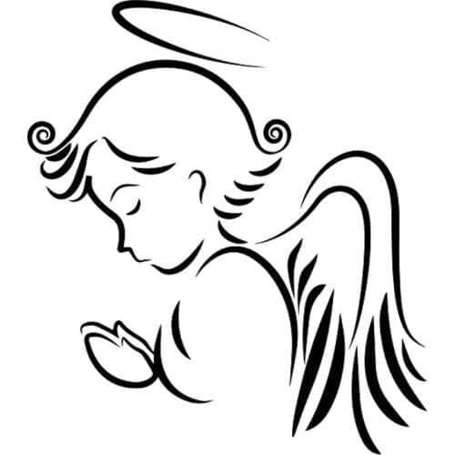 LLY-0579 Lovely Car Sticker Angel Wings Modeling Decal PVC Auto Accessories Motorcycle Reflective Waterproof Sunscreen Decals