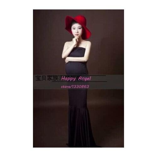 2015 New Pregnant Maternity women Photography Fashion Props Short Dress Pregnancy Black clothing set Summer style Free shipping