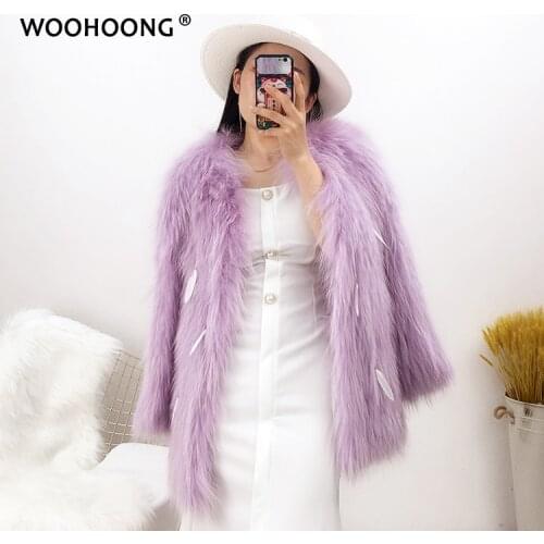 New Winter Jacket Women Real Fur Coat Natural Raccoon Fur Knitted Thick Warm Outerwear Feather Decoration