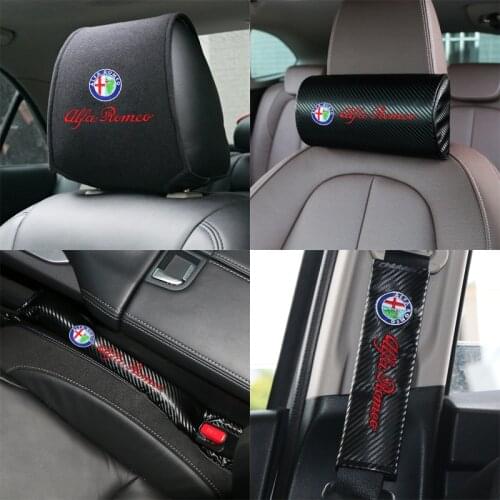 New product car headrest cover fit for alfa romeo 159 147 156 giulietta 147 159 mito Giulia Stelvio