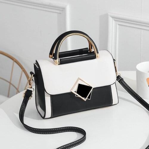 Luxury Designer Handbags Contrast Color Leather Small Crossbody Bags for Women 2021 Fashion High Quality Messenger Shoulder Bag