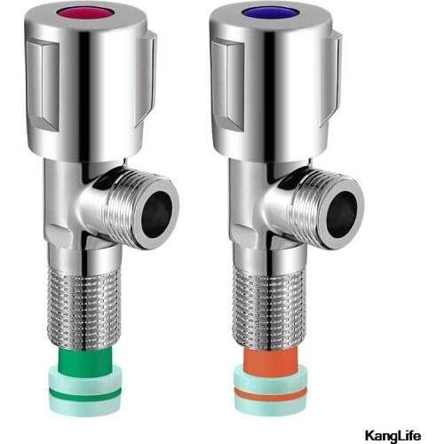 Kitchen Faucet Copper Triangle Valve Hot And Cold Quick Opening Thickened Angle Valve Standard 4-Port Bathroom Basin Faucet