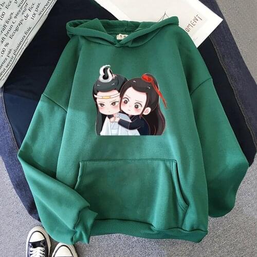 Anime Mo Dao Zu Shi Print Hoodie Harajuku Lan wangji And Wei Wuxian Sweatshirt Chinese Style Streetwear Hoody Tops For Women