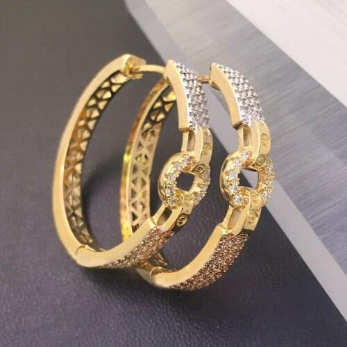 Vanifin Fashion Jewelry Abstract Geometry circle Luxury Micro inlay Party Earrings Anniversary Neoteric Bridal Daily Best Gift