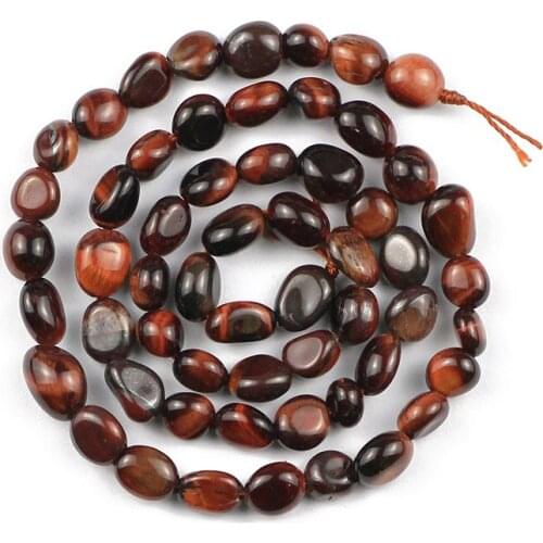 YHBZRET Natural Stone Beads Red Tiger Eye Irregular Gravel Beads For Jewelry Making 4~7mm DIY Bracelets Necklace accessories