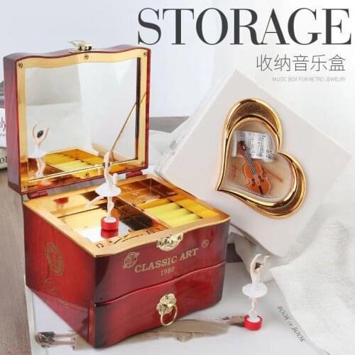 Jewelry Music Box Classic Rotating Dancer Music Box Christmas Valentines Day Mothers Day Teachers Day Childrens Day Gift