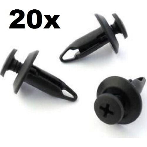 For AutoConsumables Pacco 20 Clip For Honda,Suzuki,Yamaha,Kawasaki In Plastica 6mm