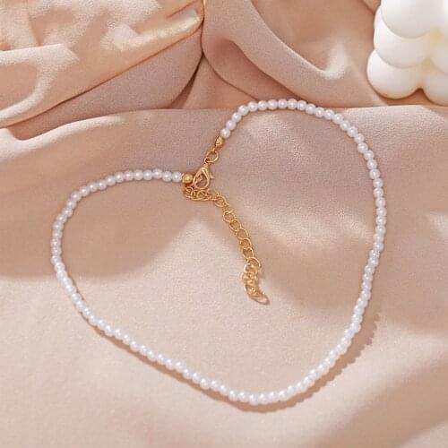 Women Simulated Pearl Choker Necklace Female Wedding Jewelry Elegant Short Necklaces Fashion Accessories Party Gift