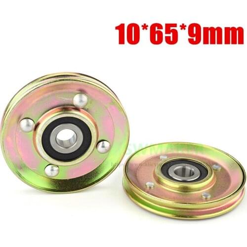 1pcs 10*65*9mm U wheel V type elevator door wheel, metal lifting wheel, wire rope thin wire guide wheel / movable pulley