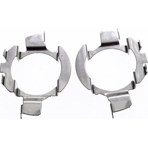 2 Pcs Silver Premium ABS H7 LED Retainer Lamp Socket Headlight Base Holder Adapter Auto Parts for Mercedes-Benz BMW Audi VW