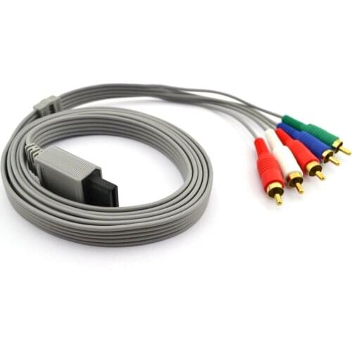 20PCS High quality 1.8m Component 1080 P HDTV AV Audio Adapter Cord Wire 5 RCA AV Cable for Wii for Wi i U
