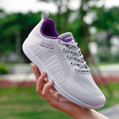 2021 Cheap Woman Running Shoes Womens Sport Shoes Female Brand Sneakers Breathable Antislip Light Flats size 35-40