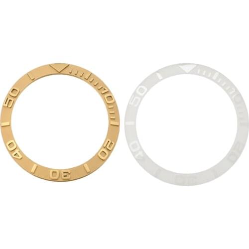 38mm Gold White Watches Replace Accessories 38mm Watch Face Ceramic Bezel Insert 40mm Submariner Automatic Mens Watch cover